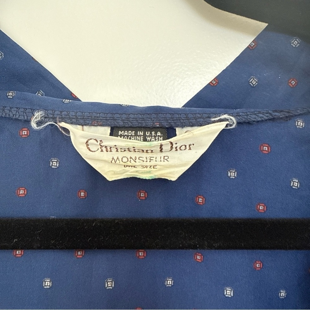 Christian Dior Monsieur Blue Patterned Robe - Picture 2 of 6